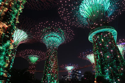 Singapore Gardens by the bay lichtshow