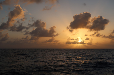 Zonsondergang zeilschip Eendracht